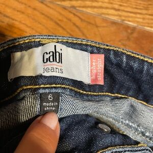 NWT CAbi Golden Eye style 3940 Higher Straight Distressed Jeans